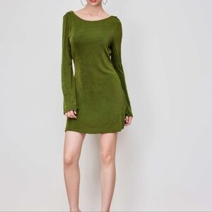 Cider Boat neck, backless mini dress Size Small